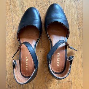 Portland Leather Goods Patina Black Leather Mary Jane’s
